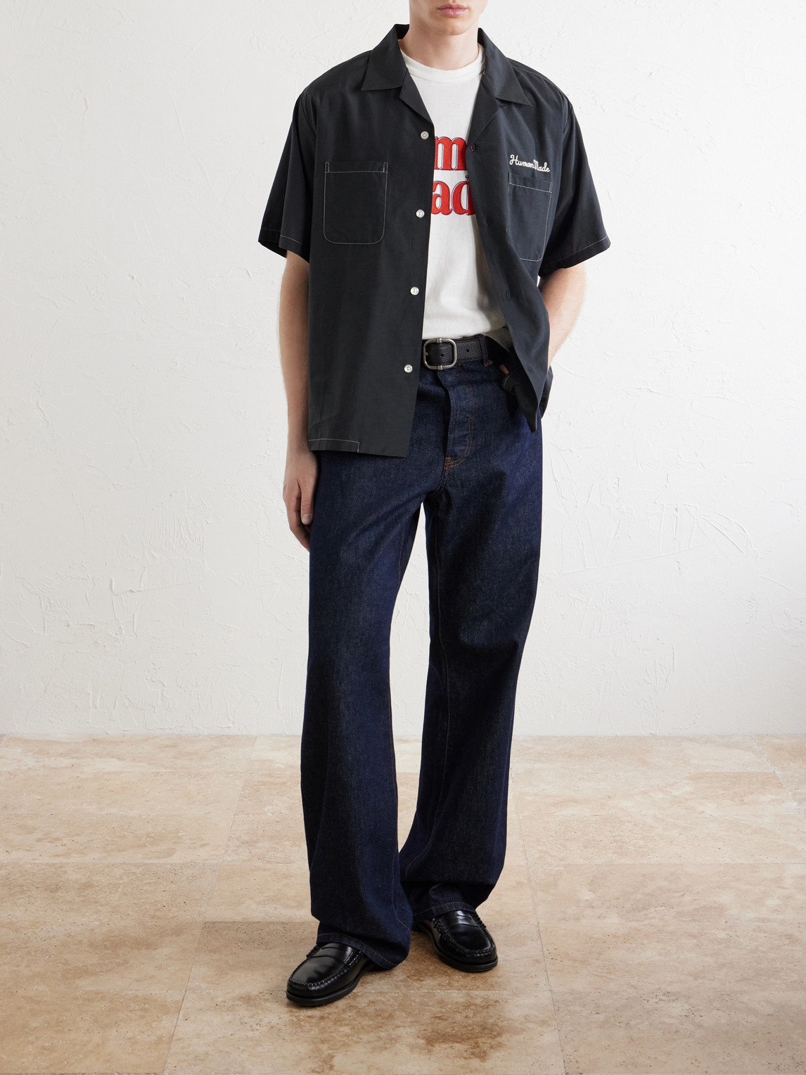 Souvenir Logo-Embroidered Poplin Shirt