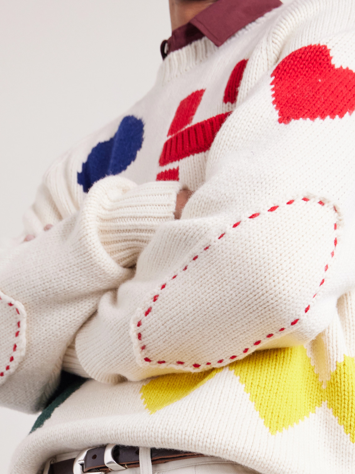 Intarsia Wool-Blend Sweater