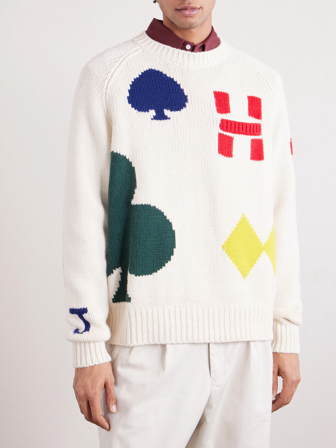  Human Made - Intarsia Wool-blend Sweater - Men - White - L 