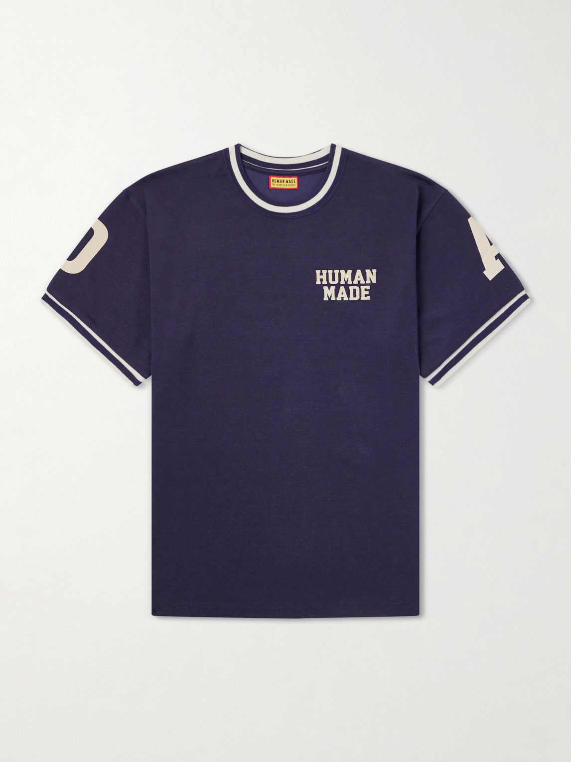 Human Made Logo-print Jersey T-shirt In Blue