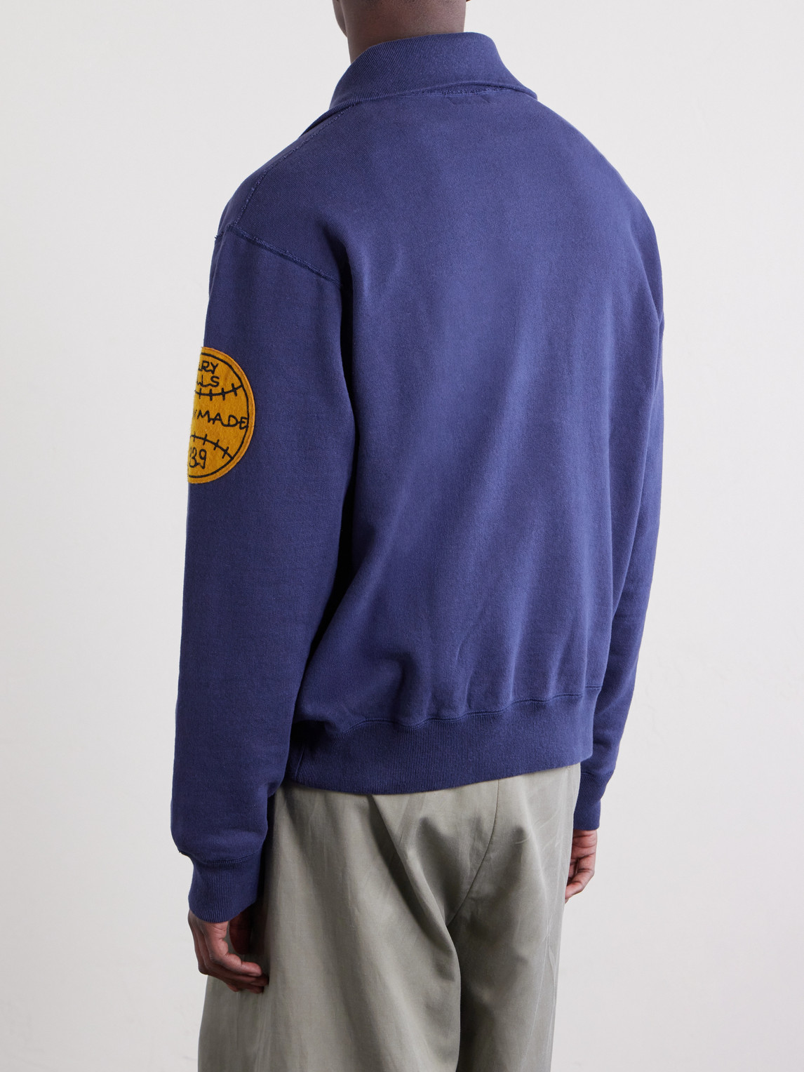 Logo-Print Cotton-Jersey Zip-Up Sweatshirt