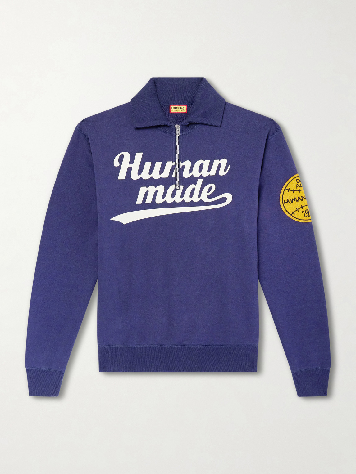 Human Made Logo-Print Cotton-Jersey Zip-Up weatshirt - Men