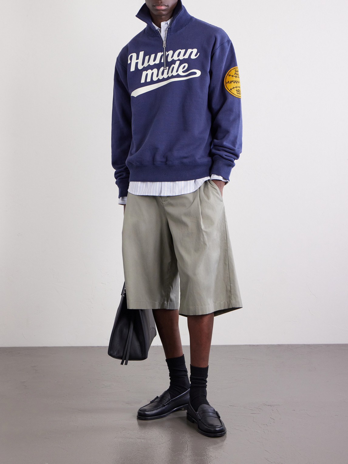 Logo-Print Cotton-Jersey Zip-Up Sweatshirt