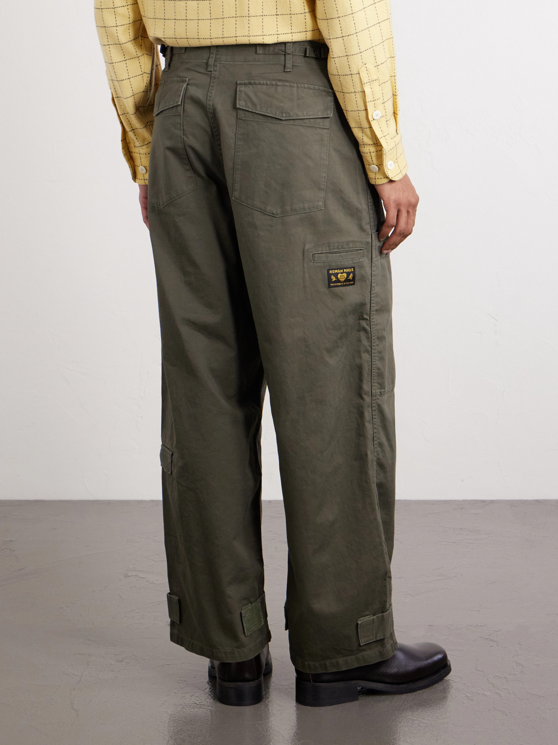  Human Made - Cotton Wide-leg Pants Trousers - Men - Green - S 