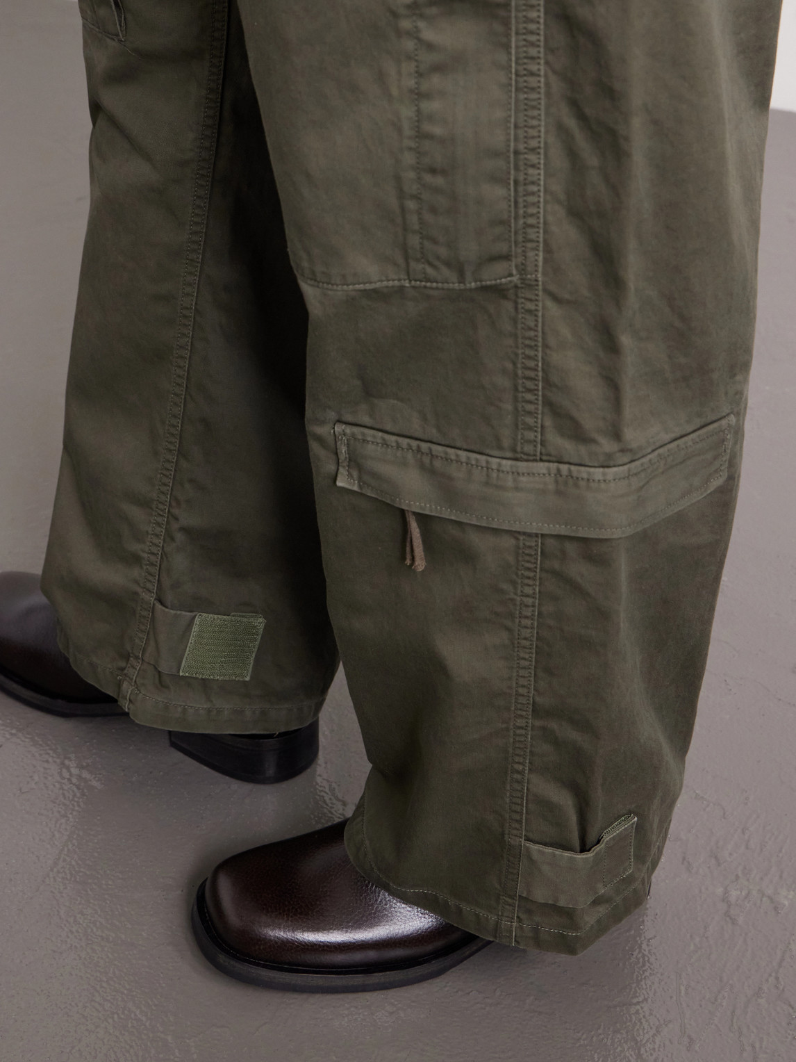 Cotton Wide-Leg Pants Trousers