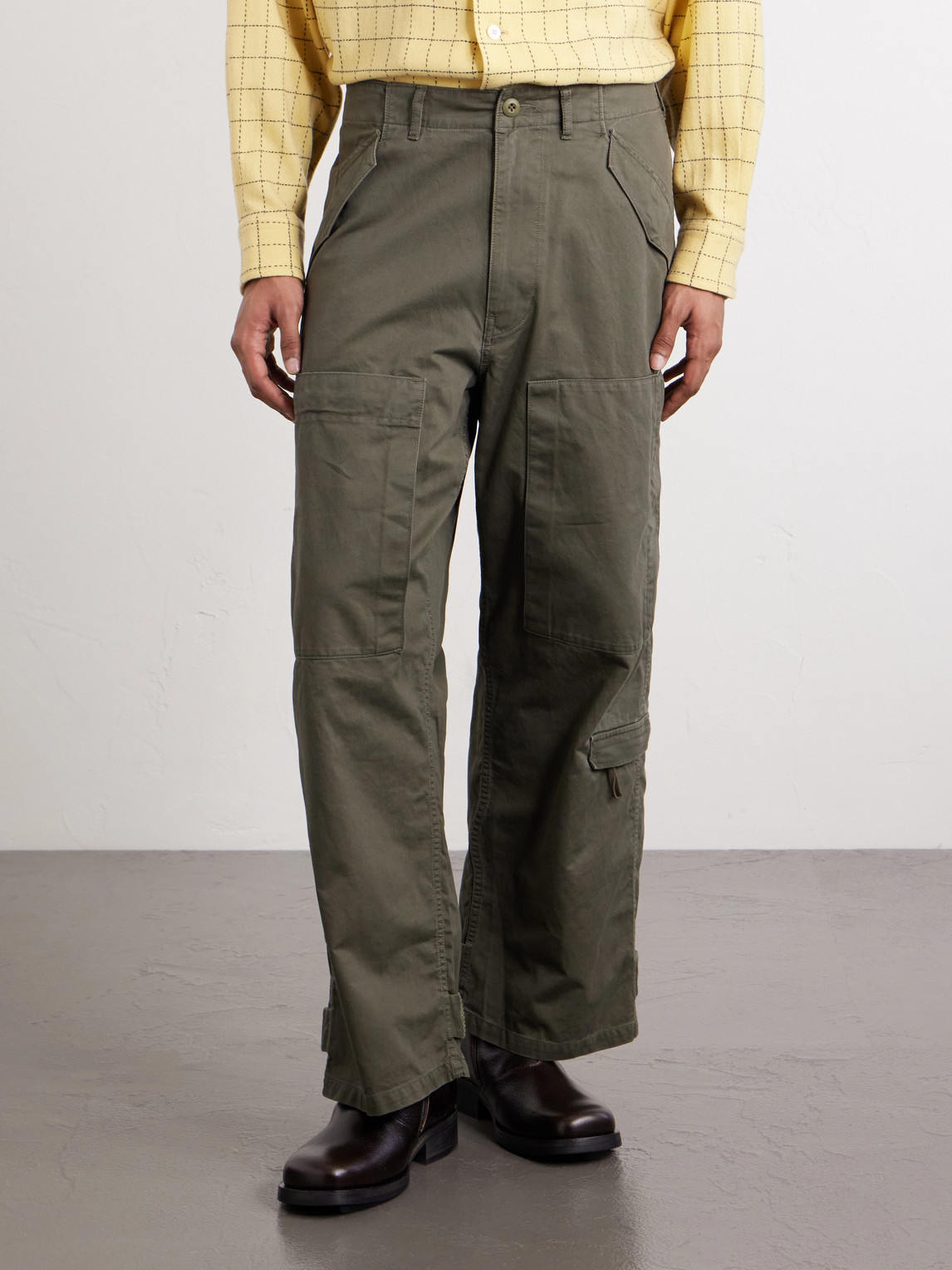  Human Made - Cotton Wide-leg Pants Trousers - Men - Green - S 