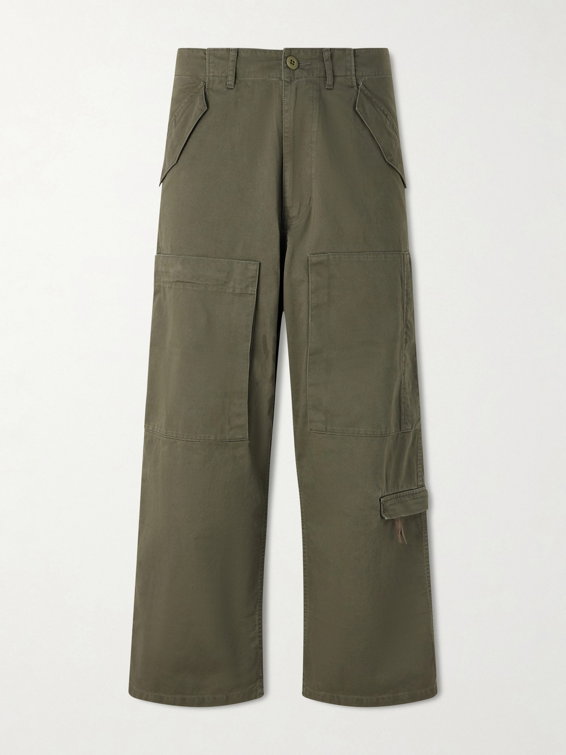 Human Made Cotton Wide-leg Pants Trousers In Green