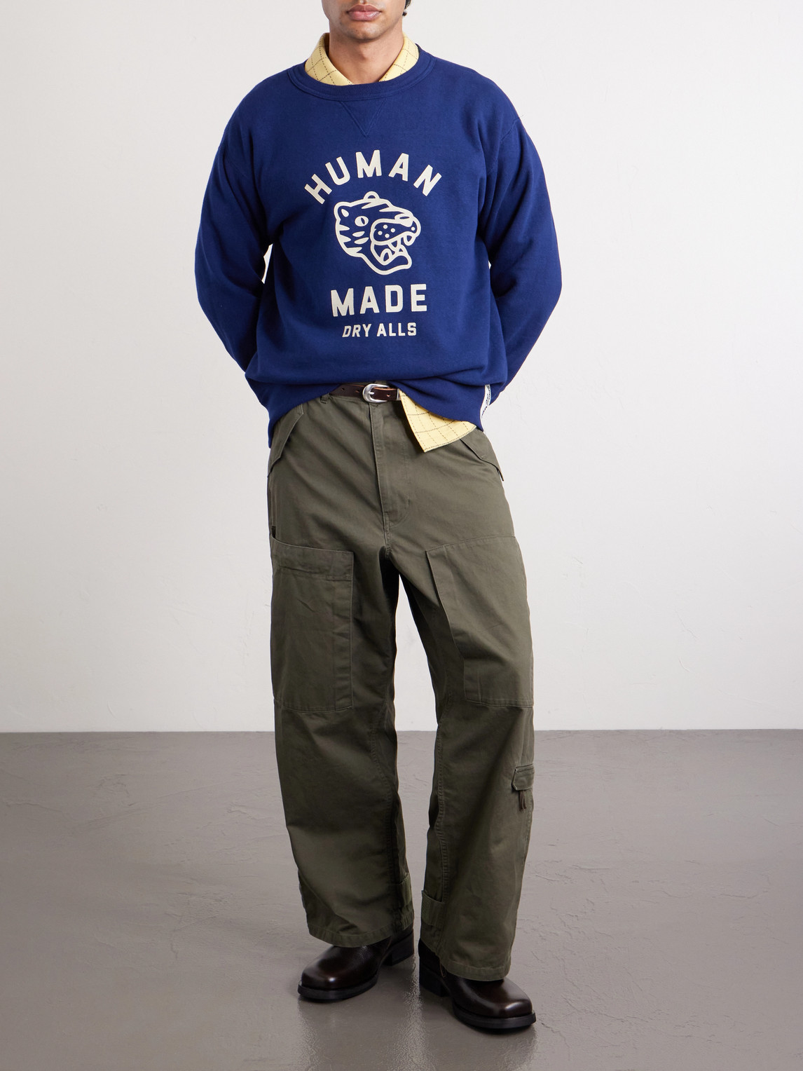 Cotton Wide-Leg Pants Trousers