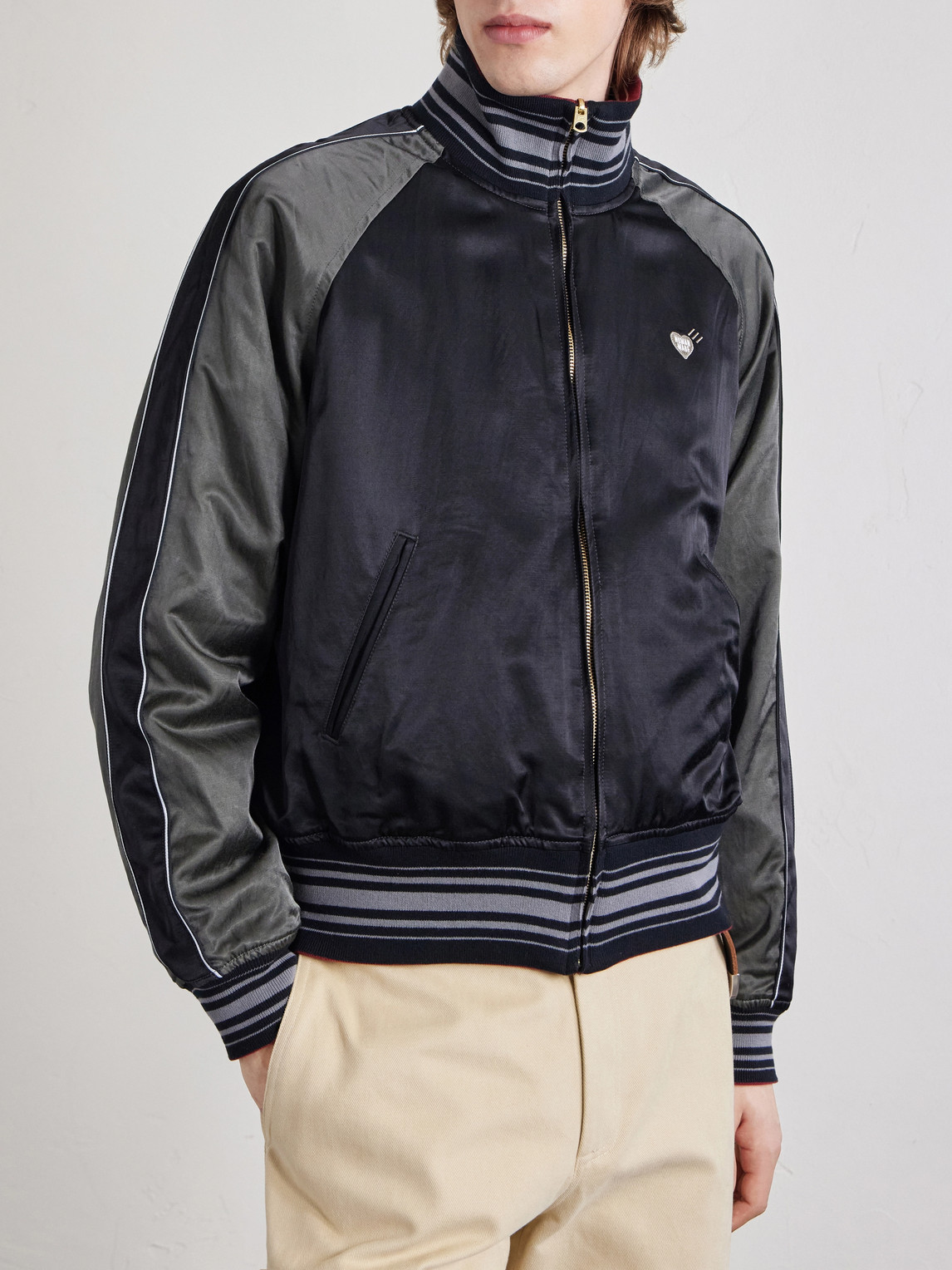 Human Made Reversible Satin Jacket In Red