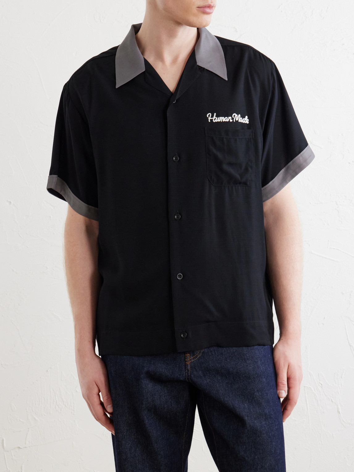 Logo-Embroidered Poplin Shirt