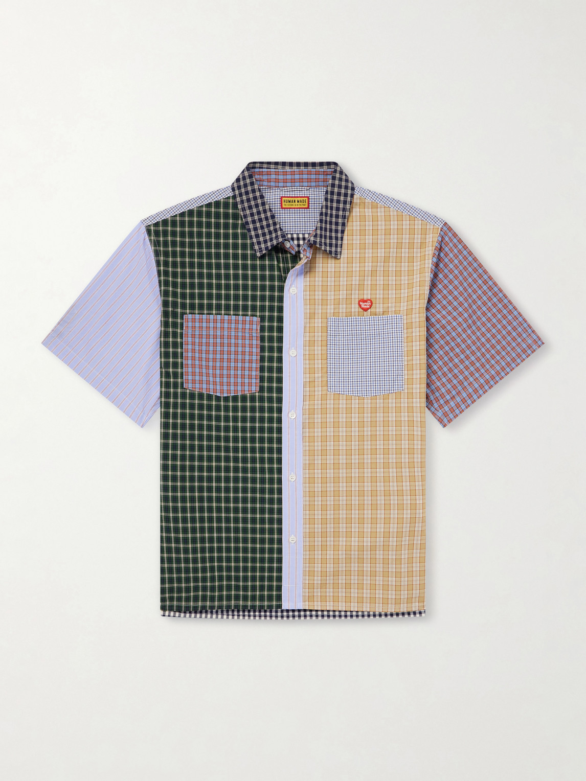 Human Made Logo-appliquéd Checked Cotton Shirt In Multi