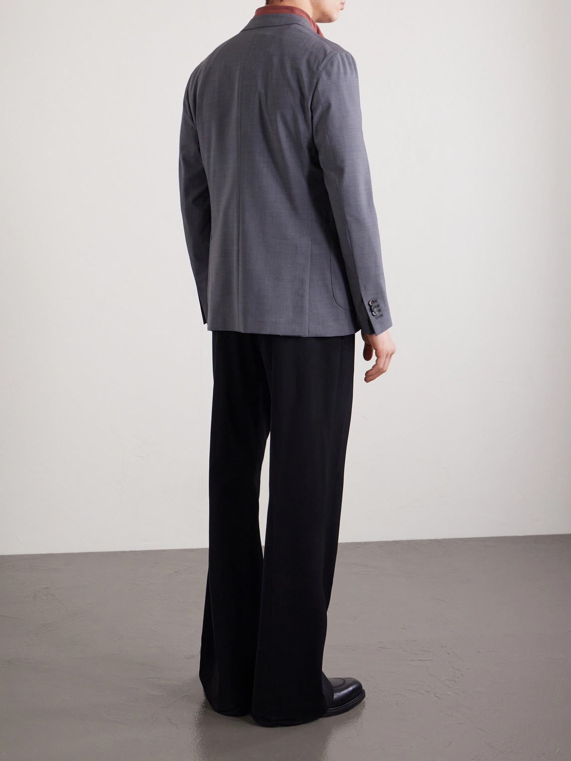 Slowear Wool-blend Suit Jacket In Gray