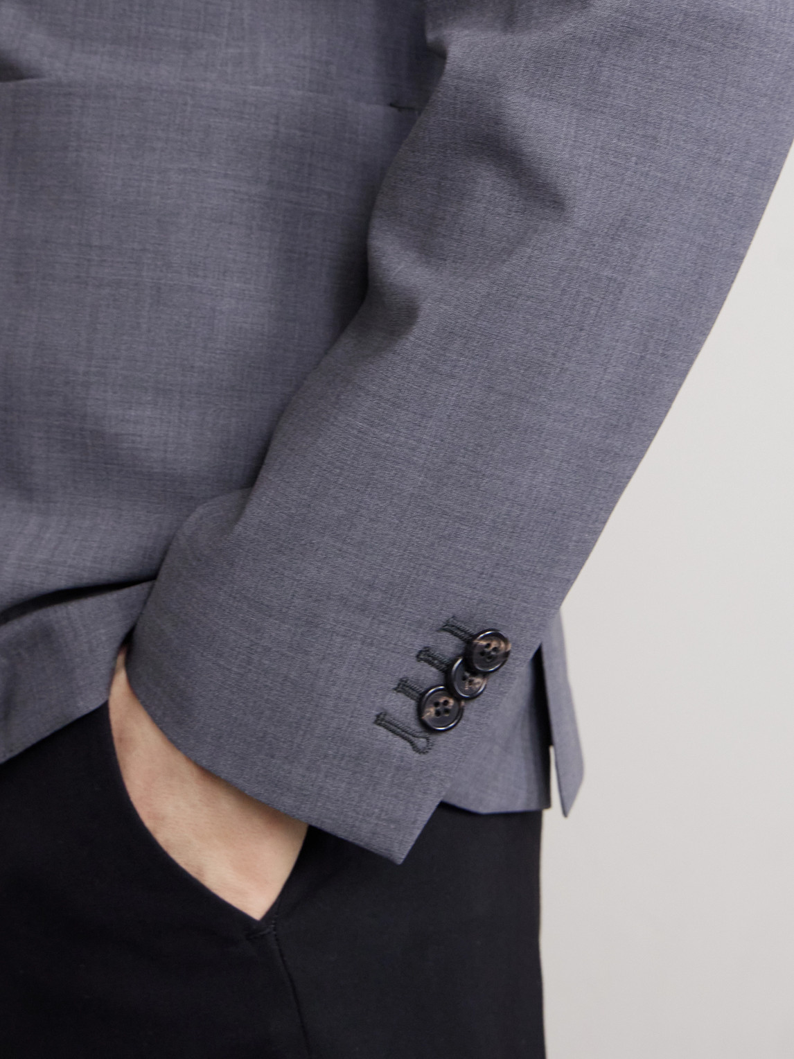 Slowear Wool-blend Suit Jacket In Gray