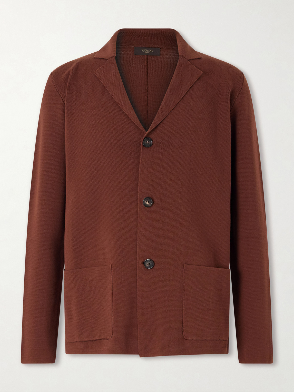 Slowear Cotton-crepe Blazer In Brown