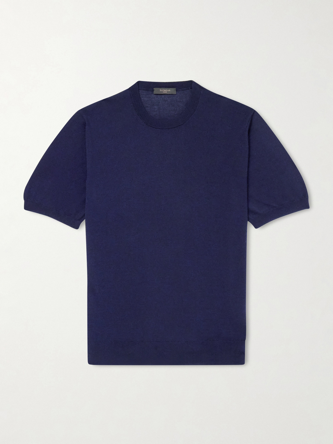 Slowear Cashmere And Silk-blend T-shirt In Blue