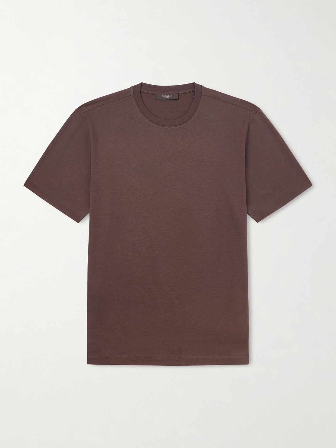 Slowear Cotton And Silk-blend Jersey T-shirt In Brown