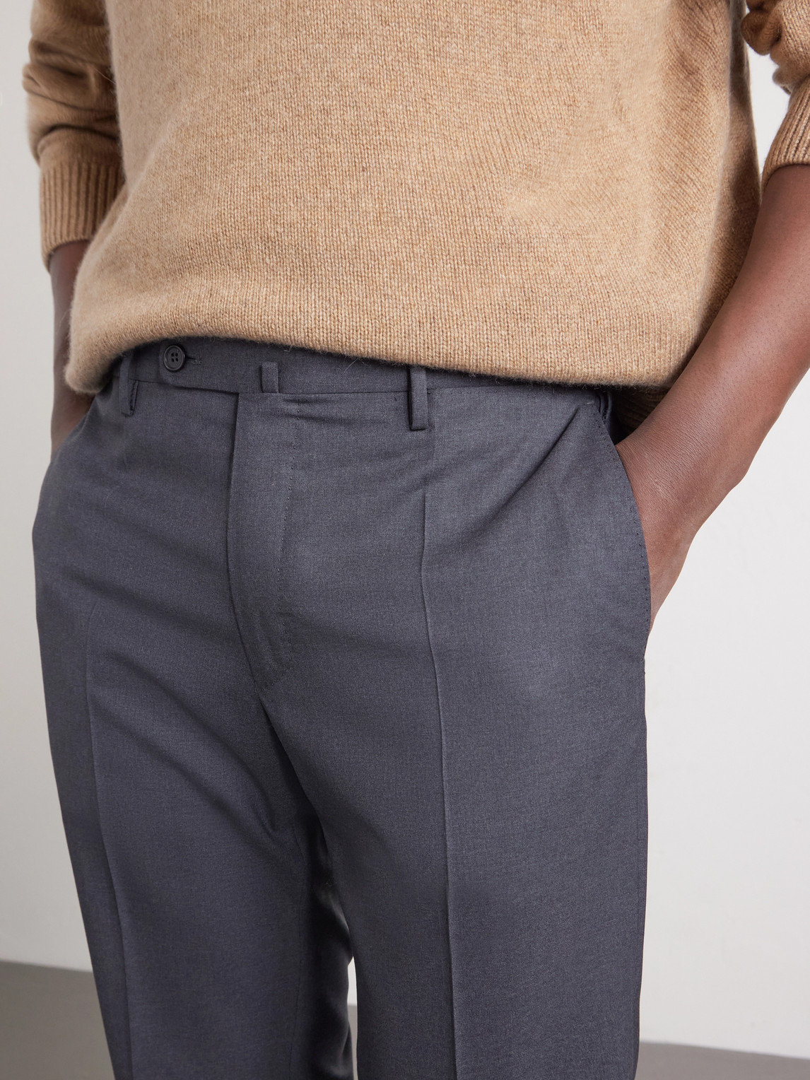 Wool Trousers Slim-Fit
