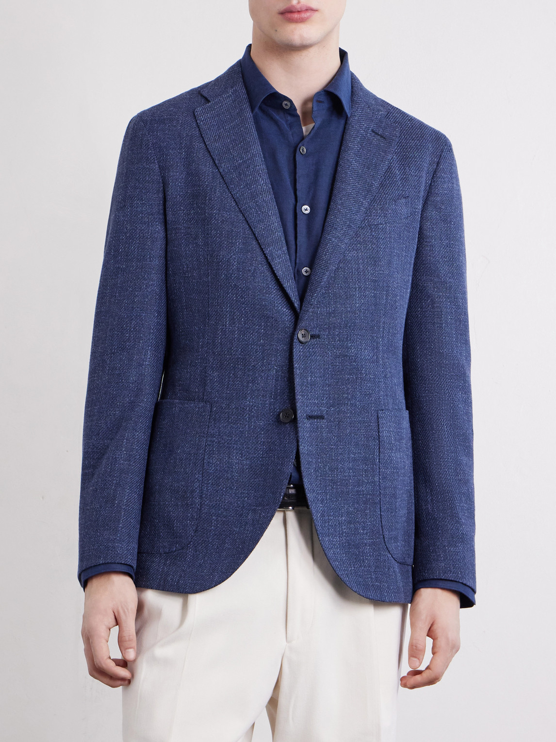  Slowear - Slim-fit Cotton Blazer - Men - Blue - It 46 