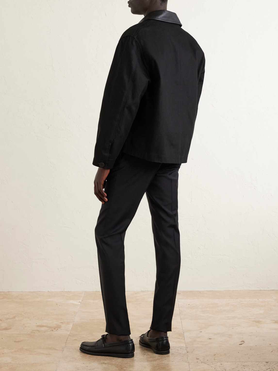 Slowear Slim-leg Virgin Wool Drawstring Trousers In Black