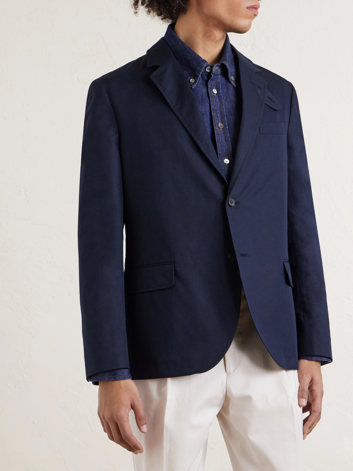  Slowear - Woven Suit Jacket - Men - Blue - It 44 