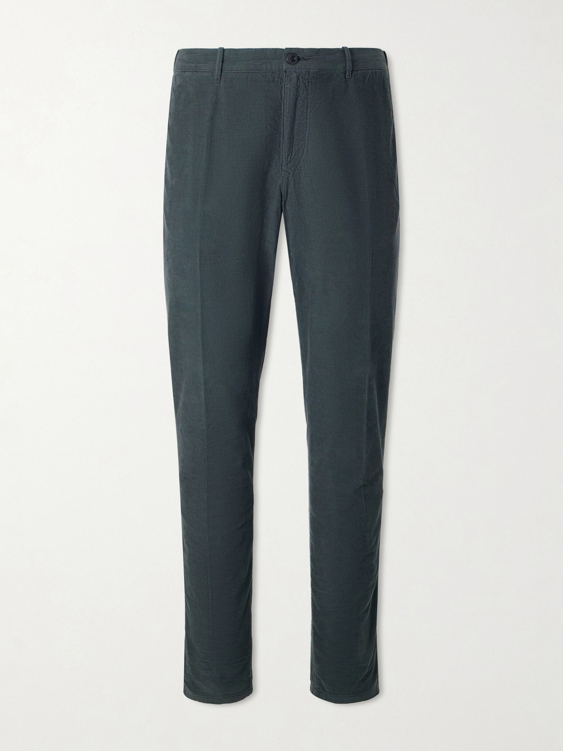 Slowear Straight-leg Cotton-corduroy Trousers In Green