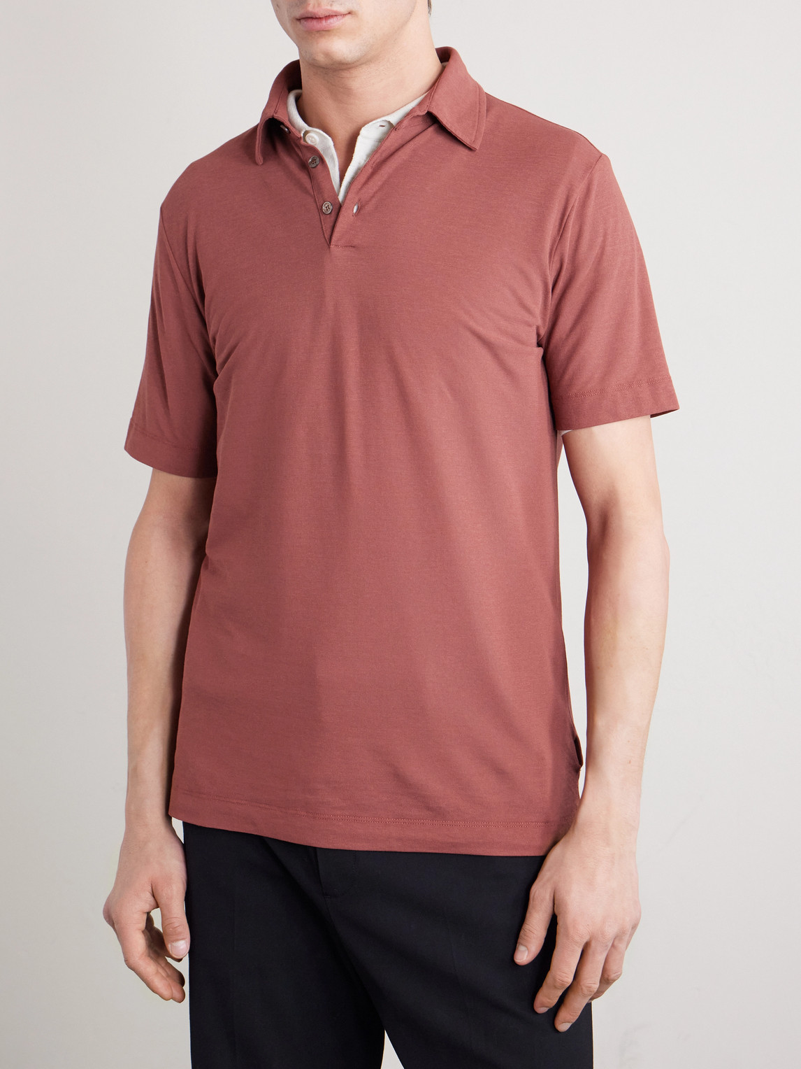  Slowear - Organic Cotton Polo Shirt - Men - Red - It 44 