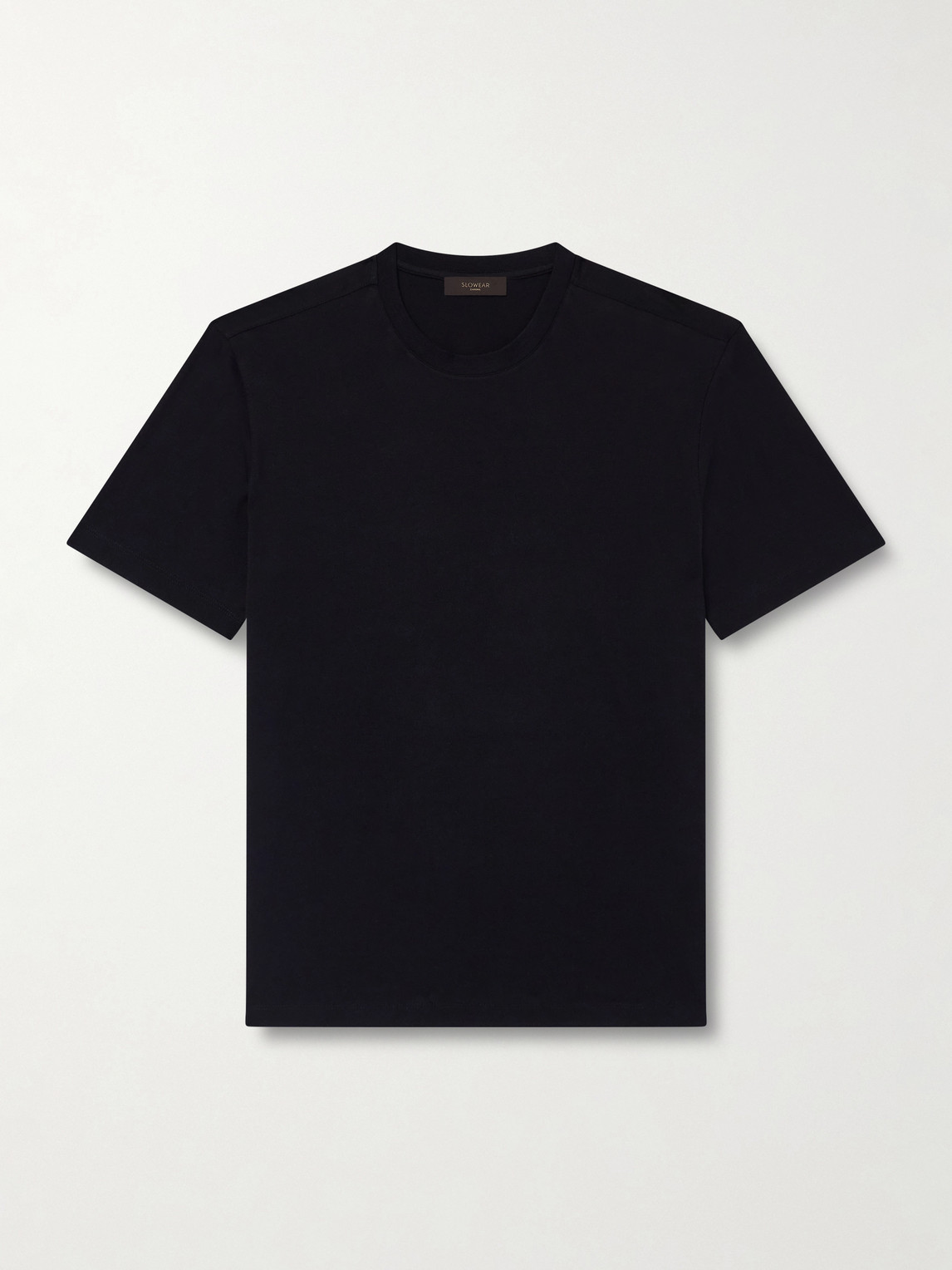 Slowear Cotton And Silk-blend Jersey T-shirt In Black