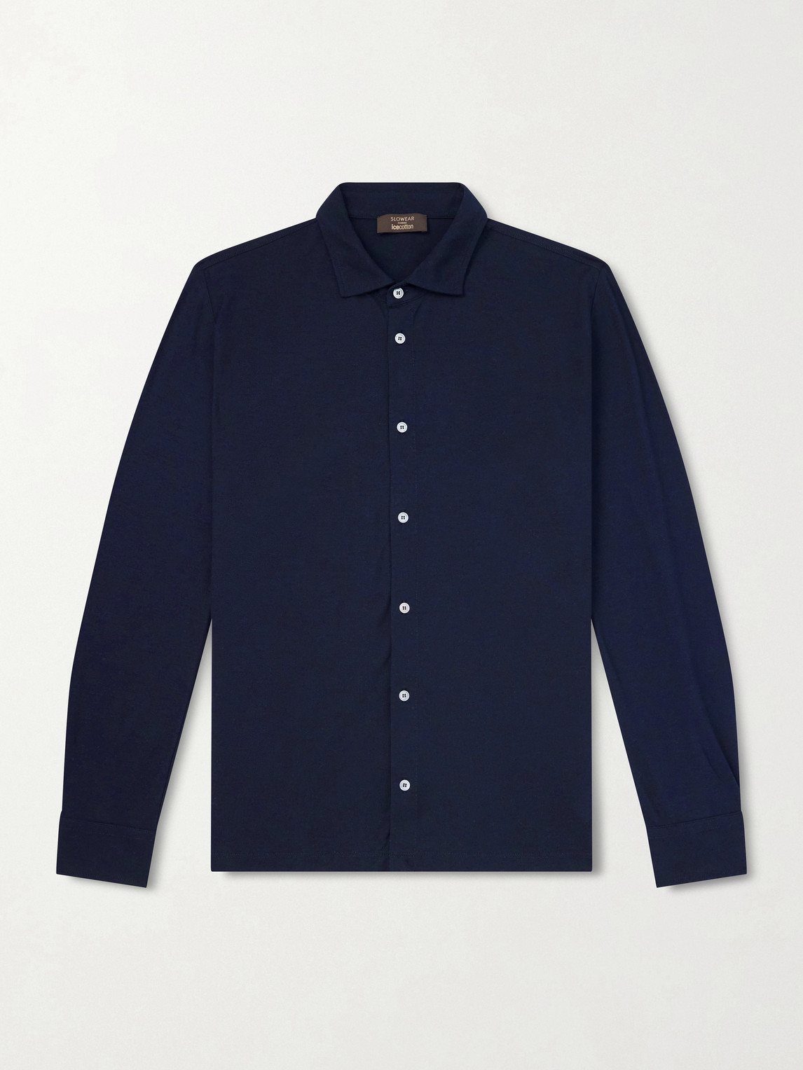 Slowear Zanone Slim-fit Icecotton Shirt In Blue