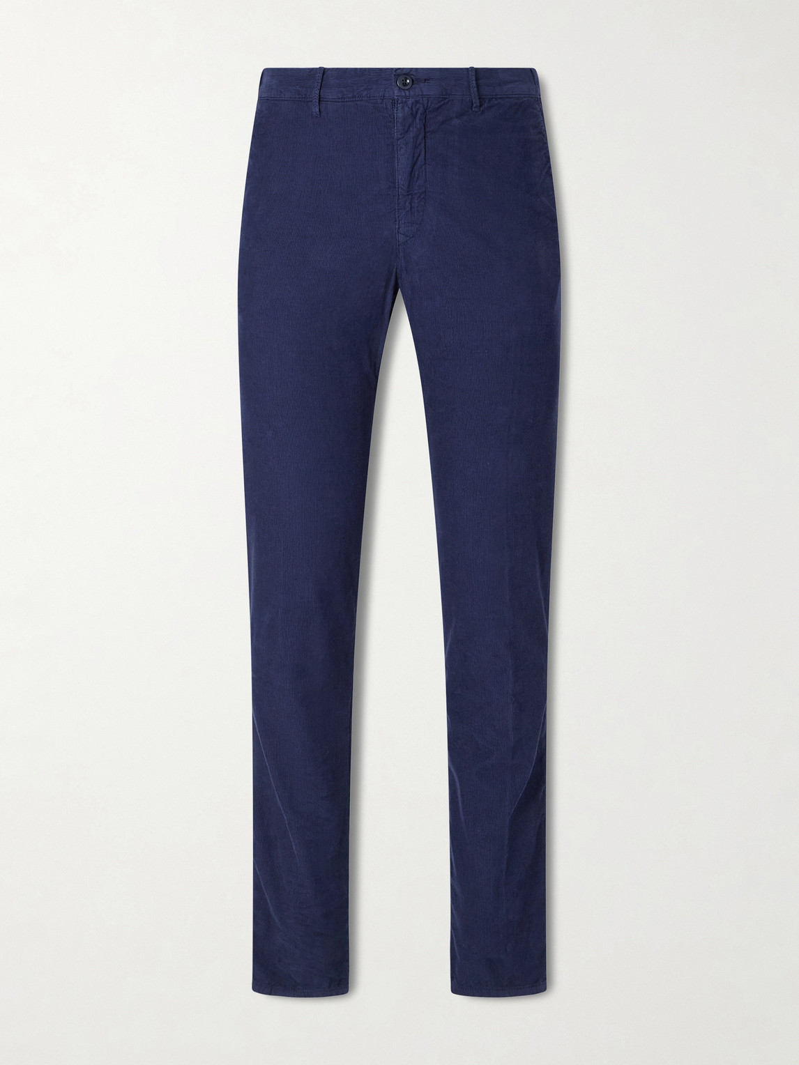 Slowear Straight-leg Cotton-corduroy Trousers In Blue