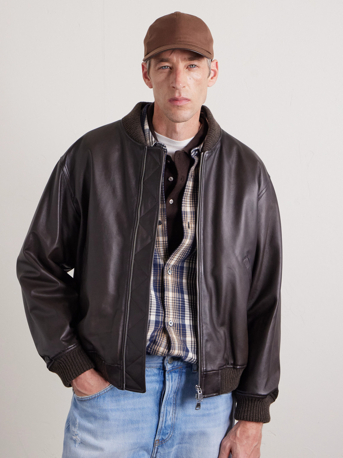 Canali Wool And Linen-blend Twill Baseball Cap In Brown