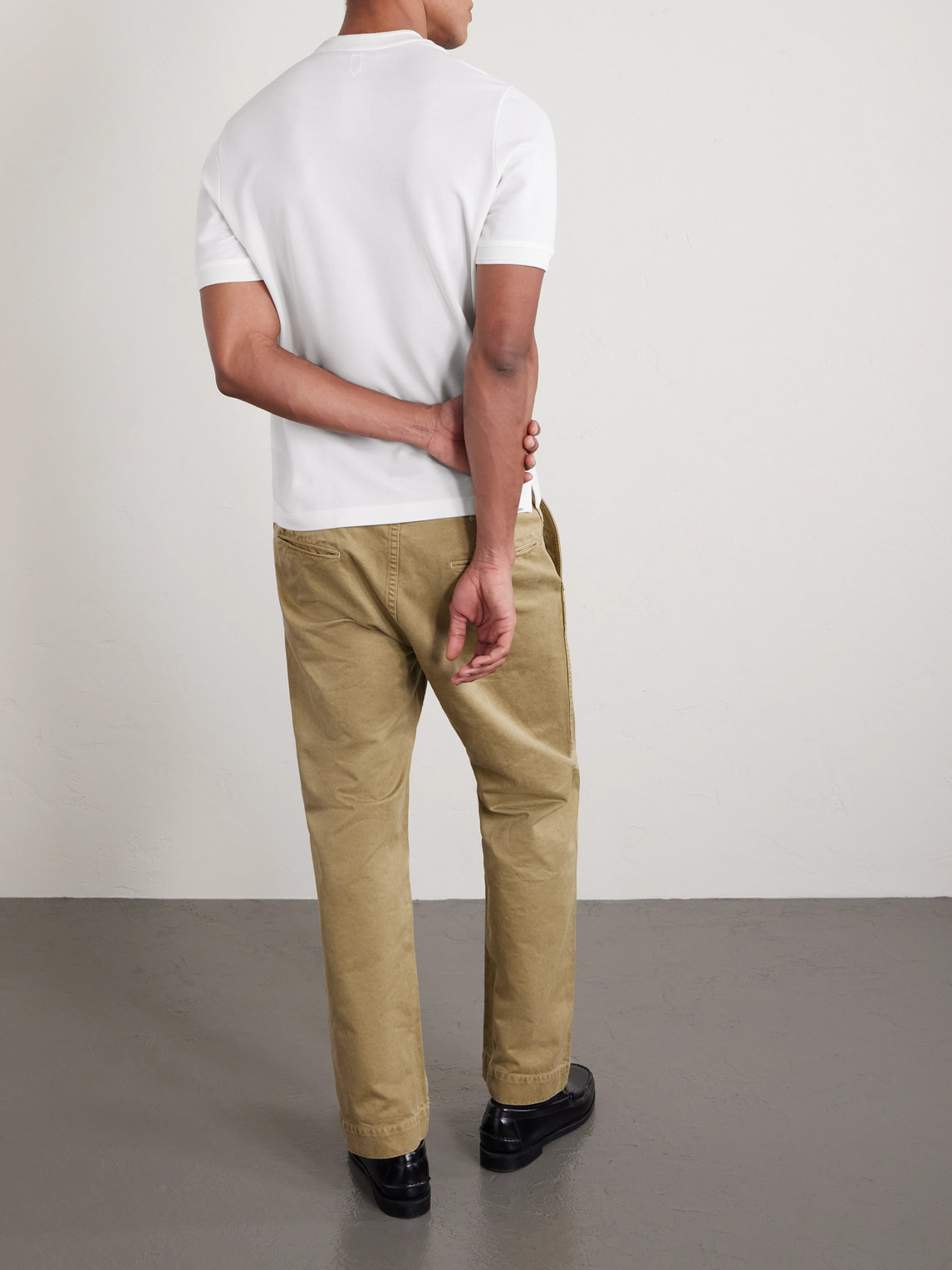 Canali White Microstructured Cotton T-shirt With Closed Hem