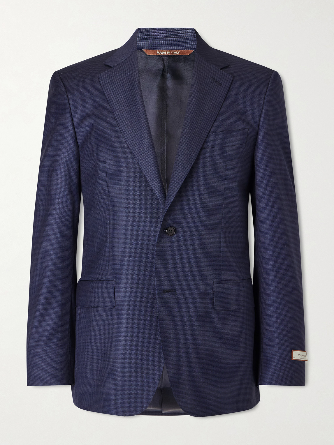 Canali Puppytooth Wool Suit Jacket - Men