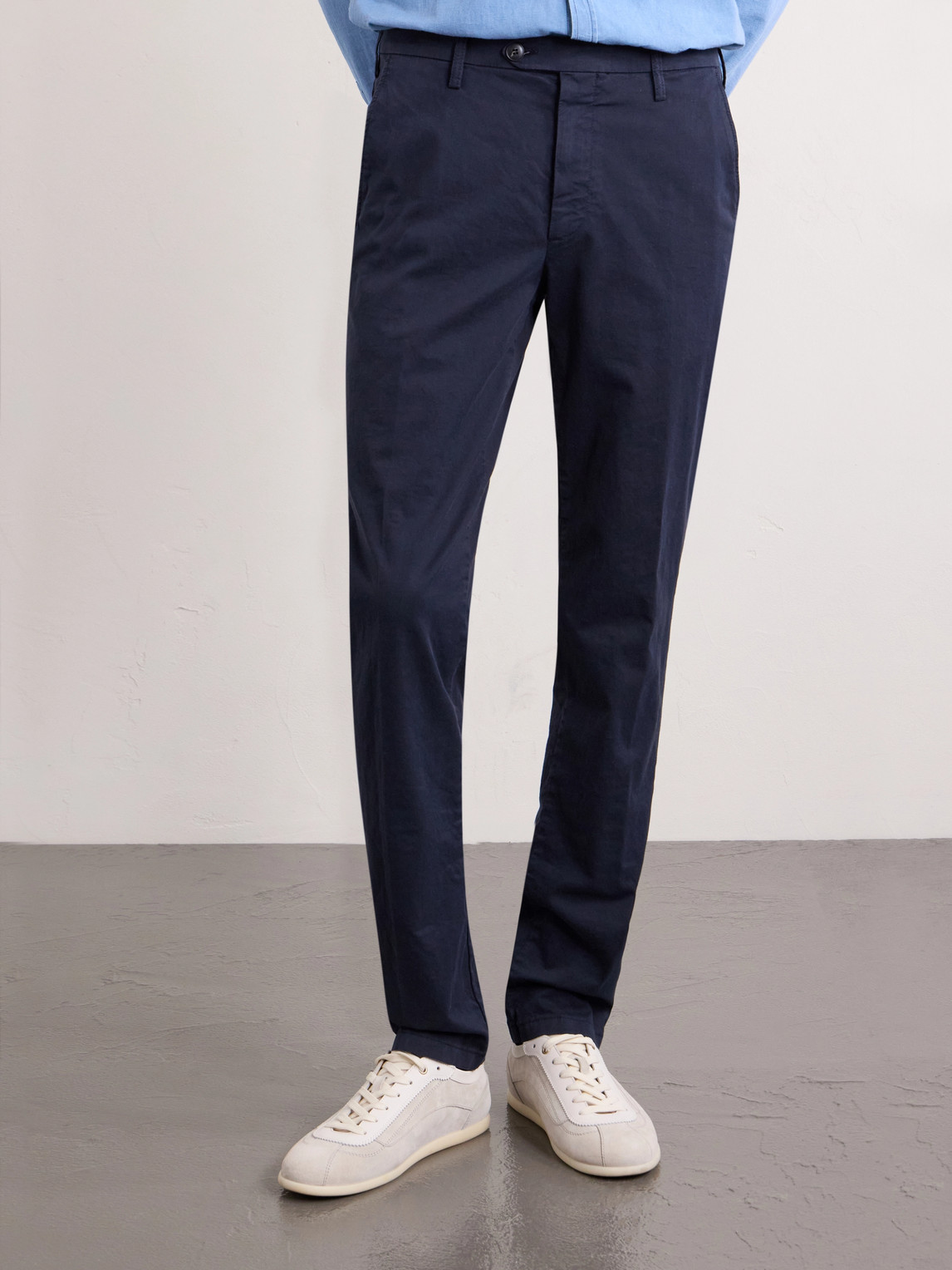 Tapered Cotton-Blend Twill Chinos Slim-Fit