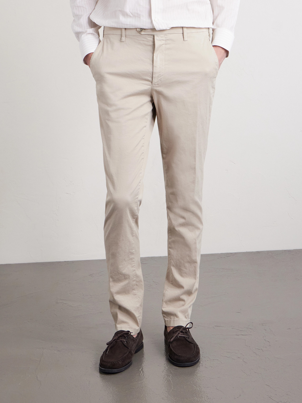  Canali - Tapered Cotton-blend Twill Chinos - Men - Neutrals - It 48 