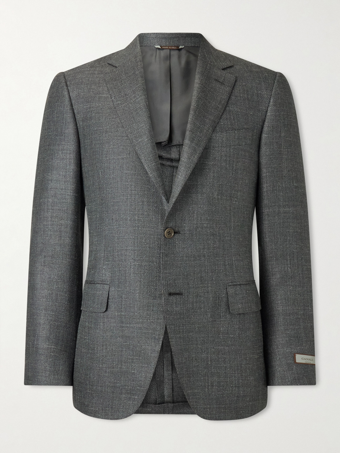 Canali Slim-Fit Wool, Silk and Linen-Blend Twill Blazer - Men