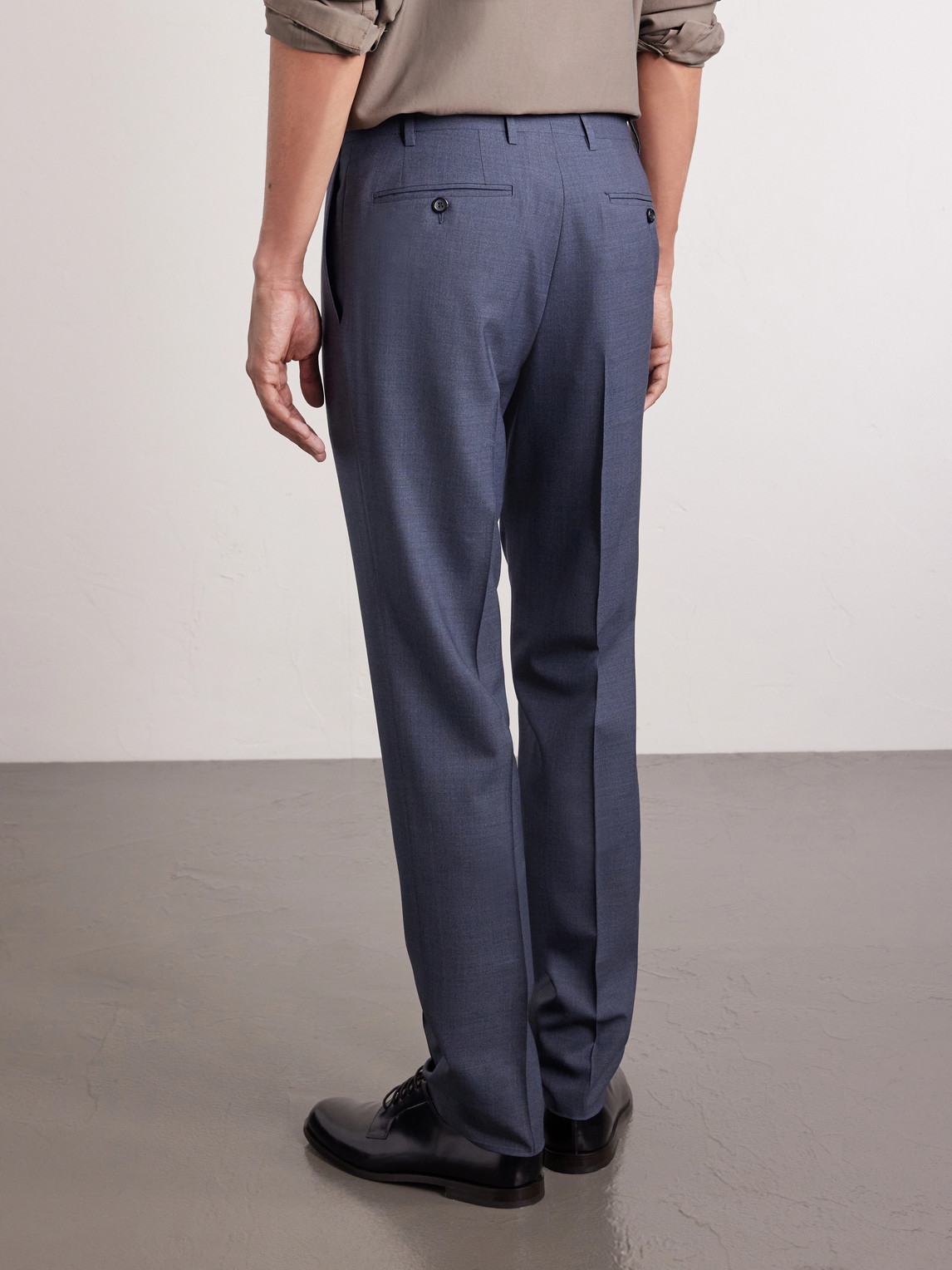 Straight-Leg Super 130S Wool Suit Trousers