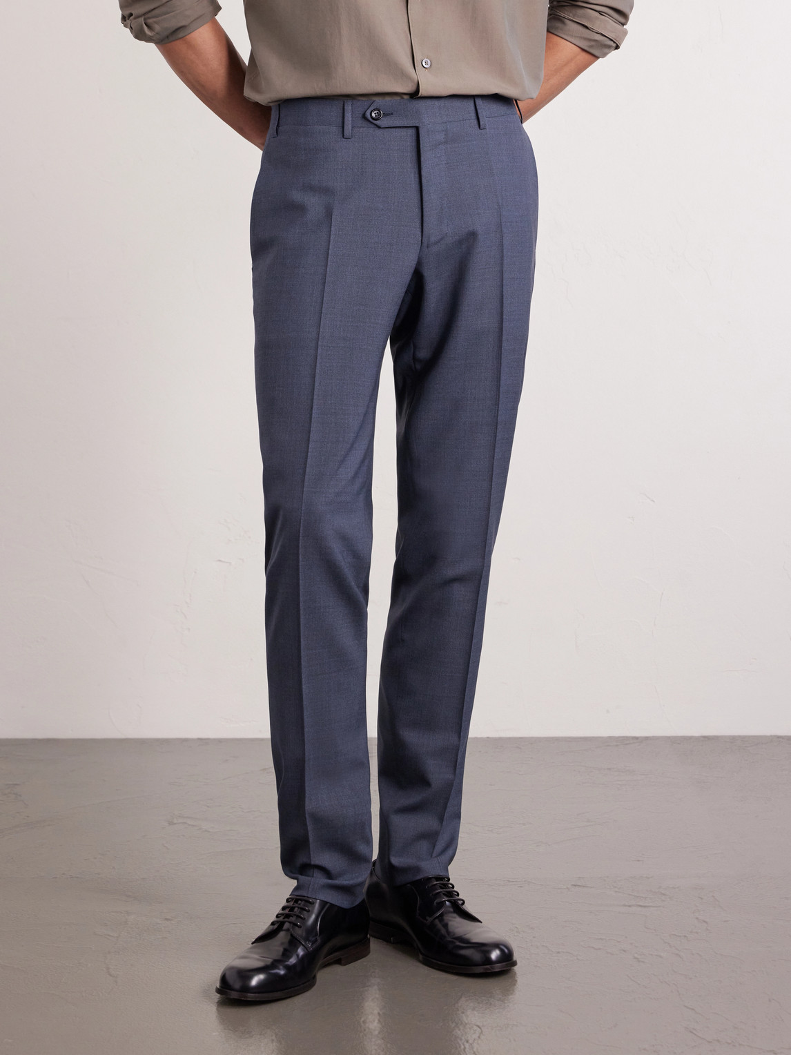 Straight-Leg Super 130S Wool Suit Trousers