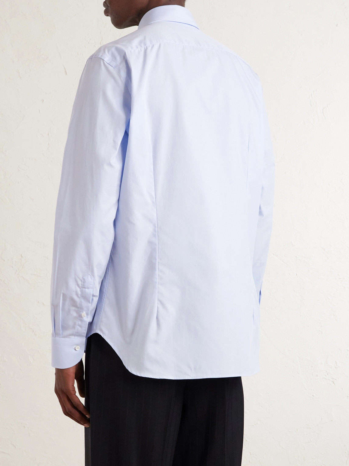 Impeccabile Classic-Collar Cotton-Poplin Shirt