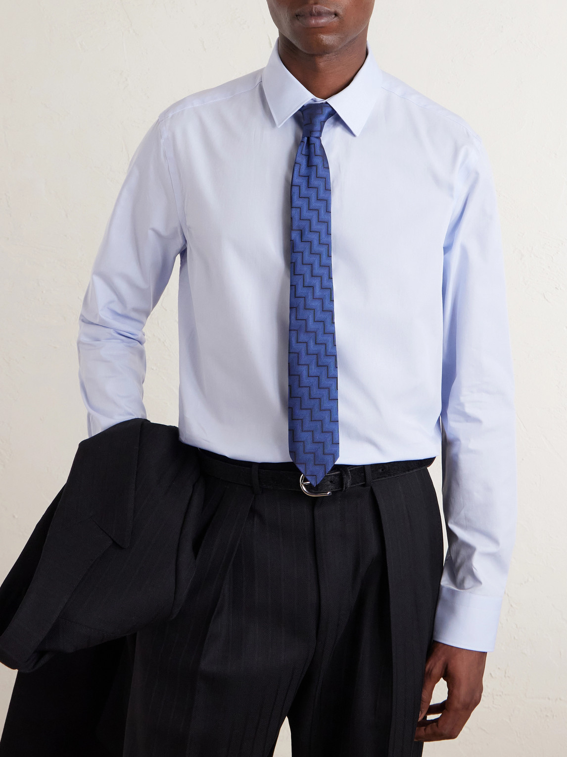Impeccabile Classic-Collar Cotton-Poplin Shirt