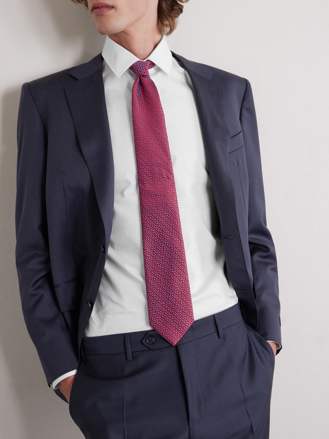 Canali Impeccabile Cutaway-collar Cotton-poplin Shirt In White