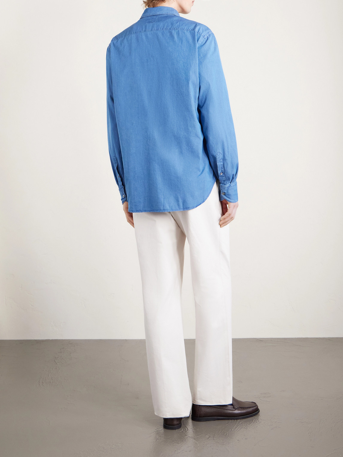  Canali - Cotton-chambray Shirt - Men - Blue - S 