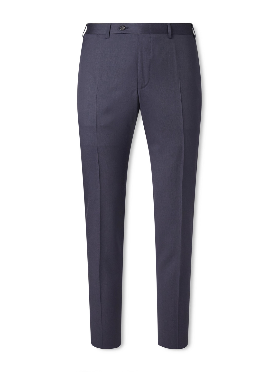 Canali Ff Straight-leg Wool Trousers In Blue