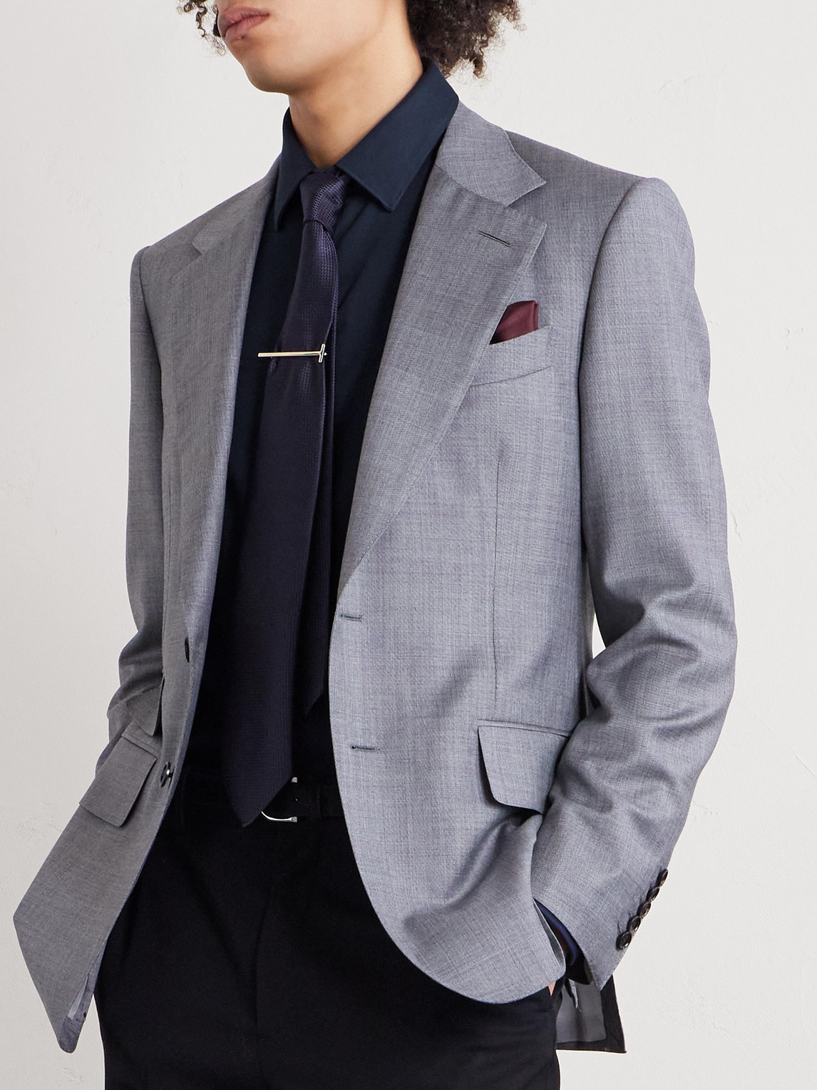 Travel Slim-Fit Cutaway-Collar Stretch-Cotton Jersey Shirt