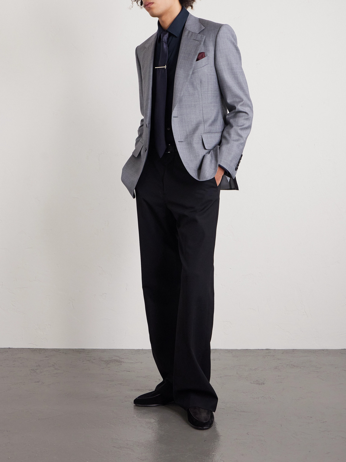 Travel Slim-Fit Cutaway-Collar Stretch-Cotton Jersey Shirt