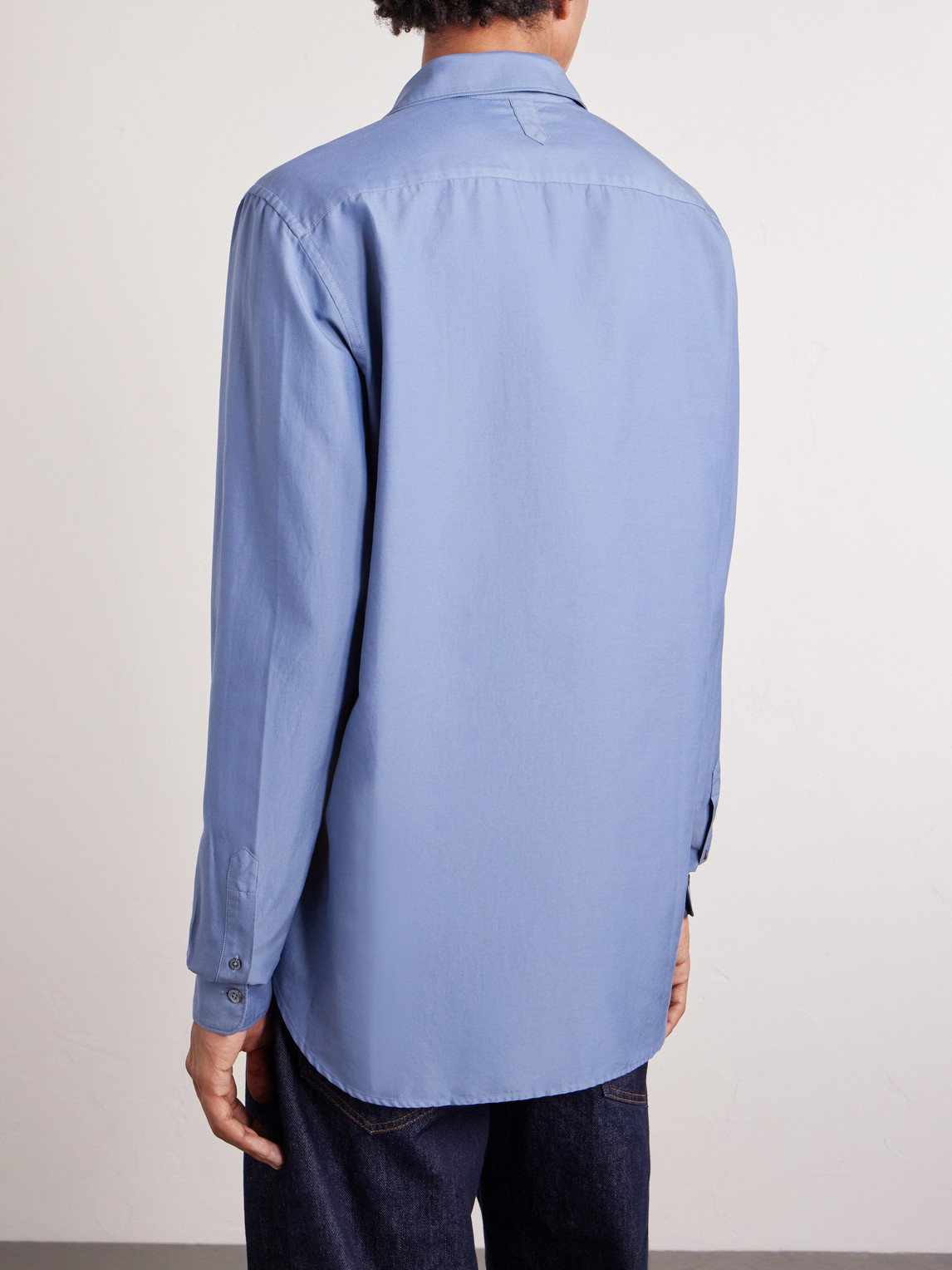Garment-Dyed Cotton And Silk-Blend Shirt