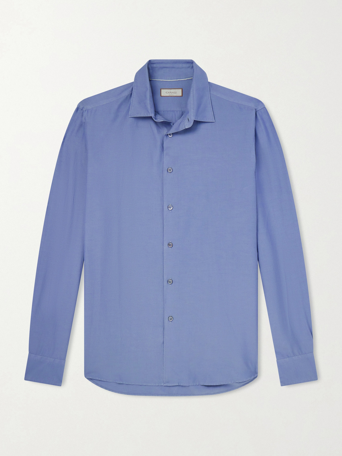 Canali Garment-Dyed Cotton and Silk-Blend Shirt - Men