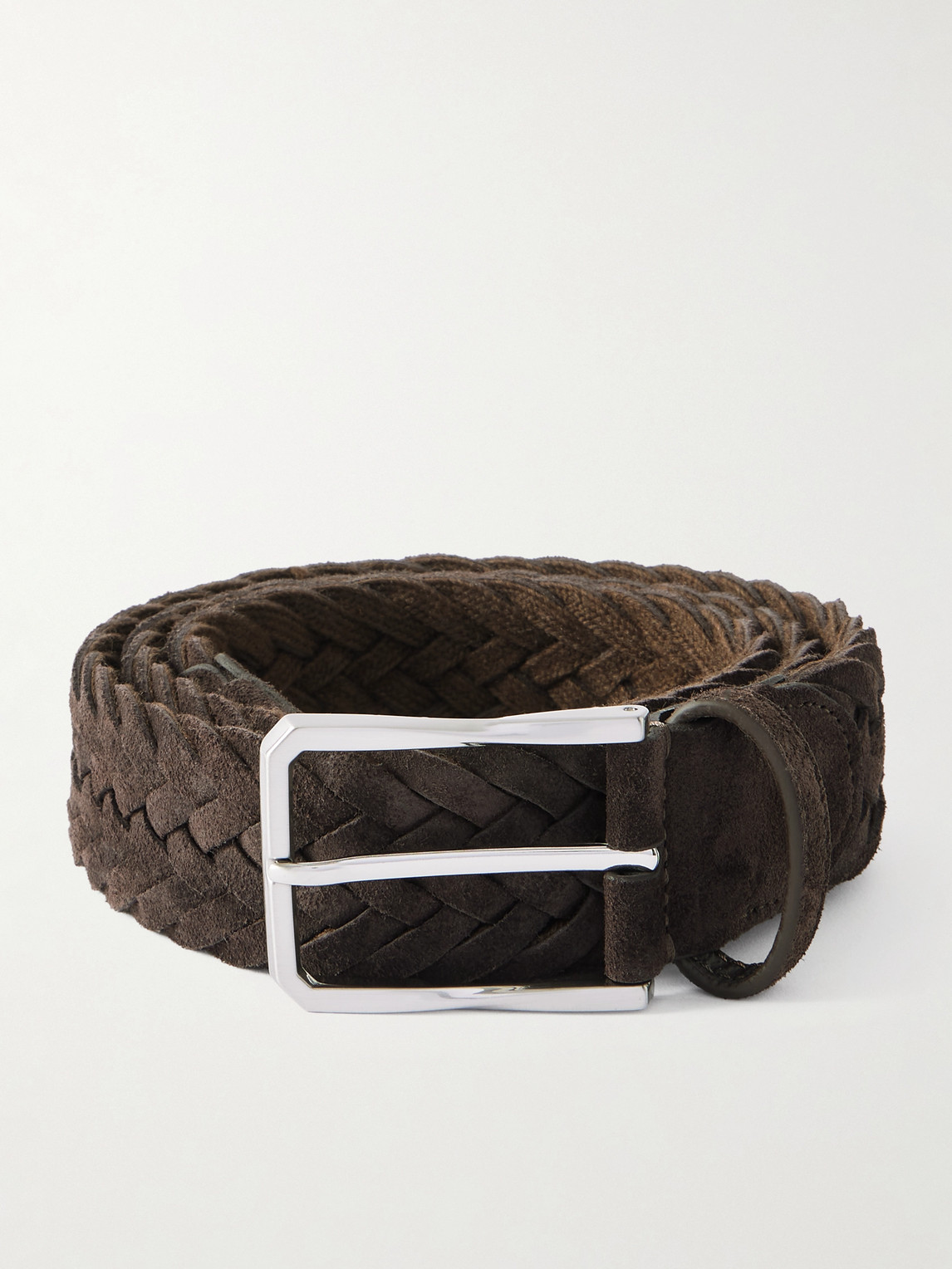 Canali 4cm Woven Suede Belt - Men