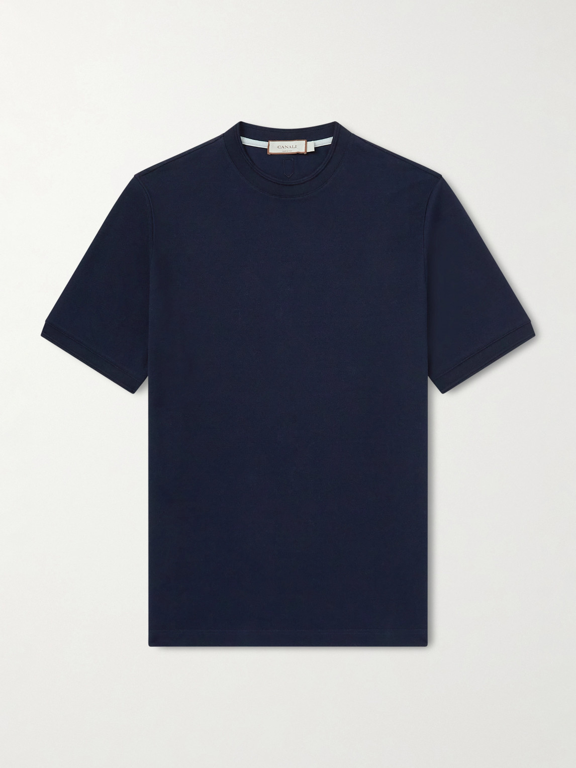 Canali Short-sleeved Crewneck T-shirt In Blue