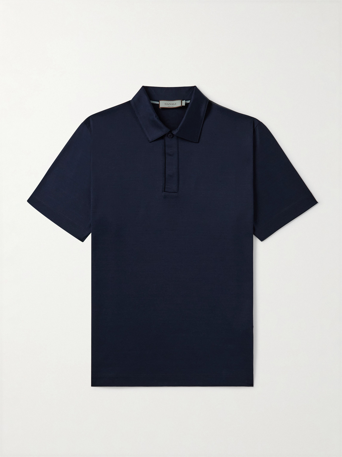 Canali Cotton-Jersey Polo Shirt - Men