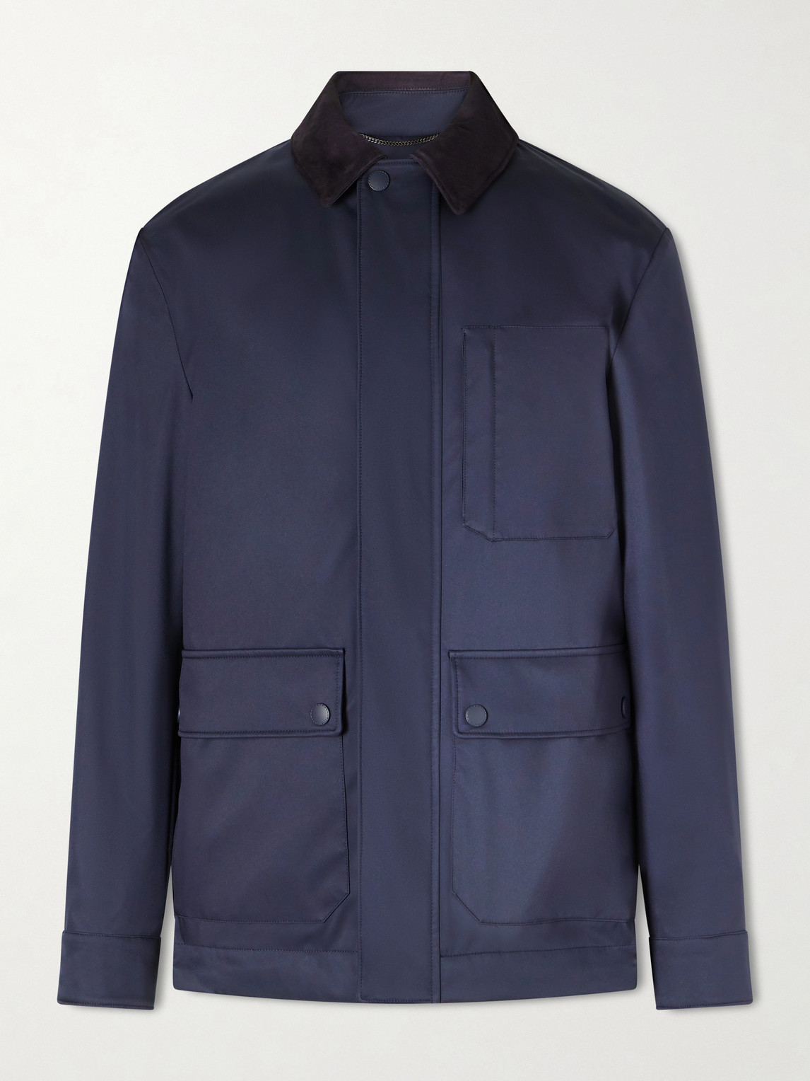 Canali Suede-Trimmed Shell Jacket IT 60